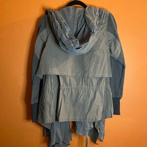 FP Draped Mixed Media Open Jacket